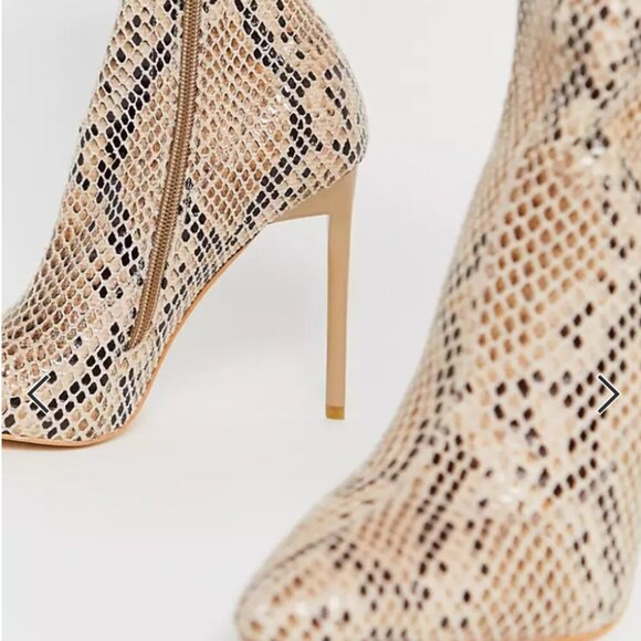 ASOS Simmi London Tiana snake effect stiletto boots US 6 - Picture 4 of 7